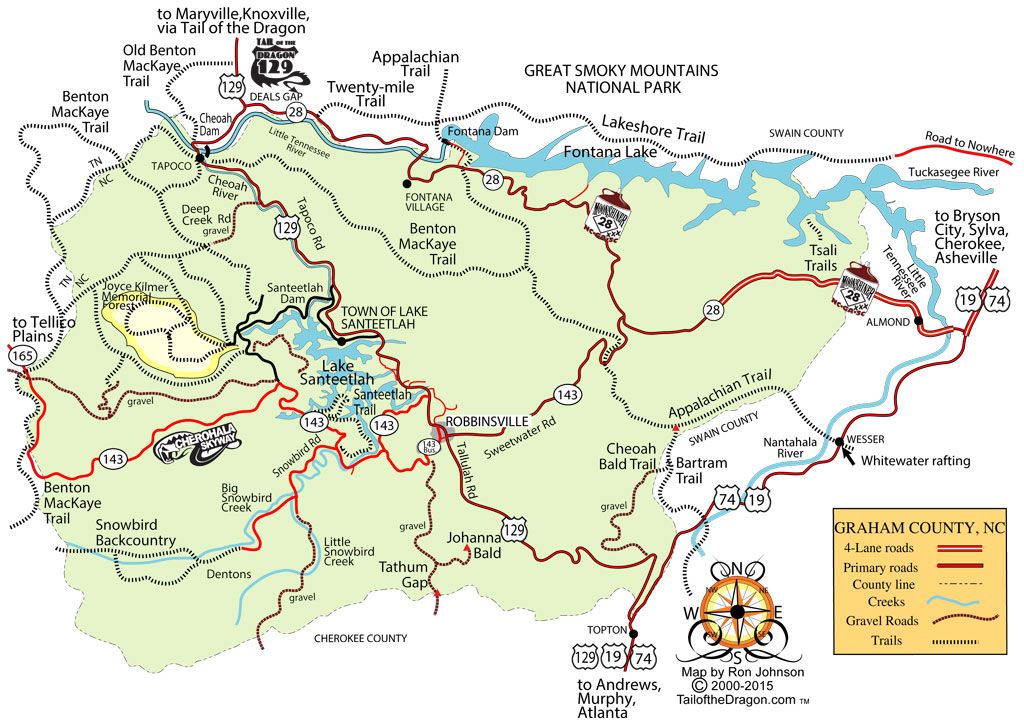Tail Of The Dragon Maps Motorcycle And Sportcar Touring Maps For